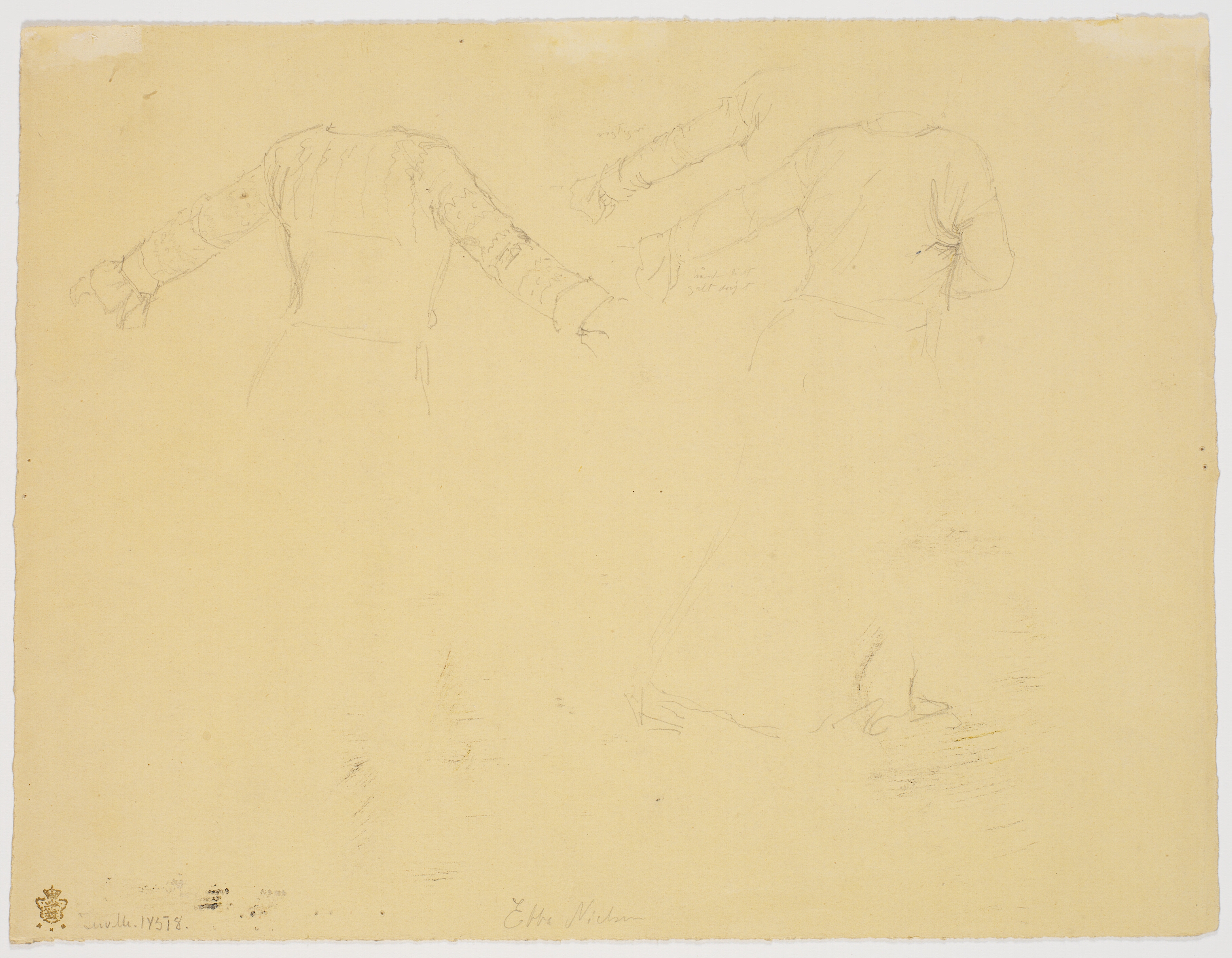 Studier til maleriet "Trata", kvindedans i Megara fra 1923